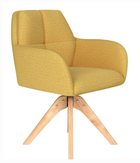 Chair Pete Taupe Wooden Swivel - Zuiver