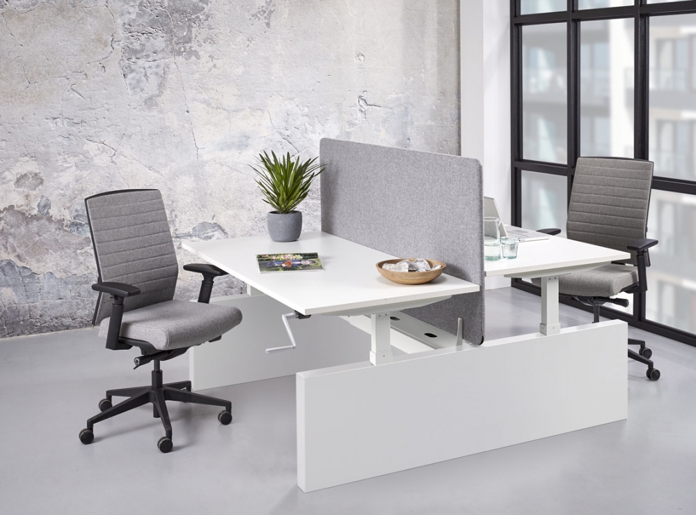 Duowerkplek handmatig verstelbaar 180x80 cm (2x)