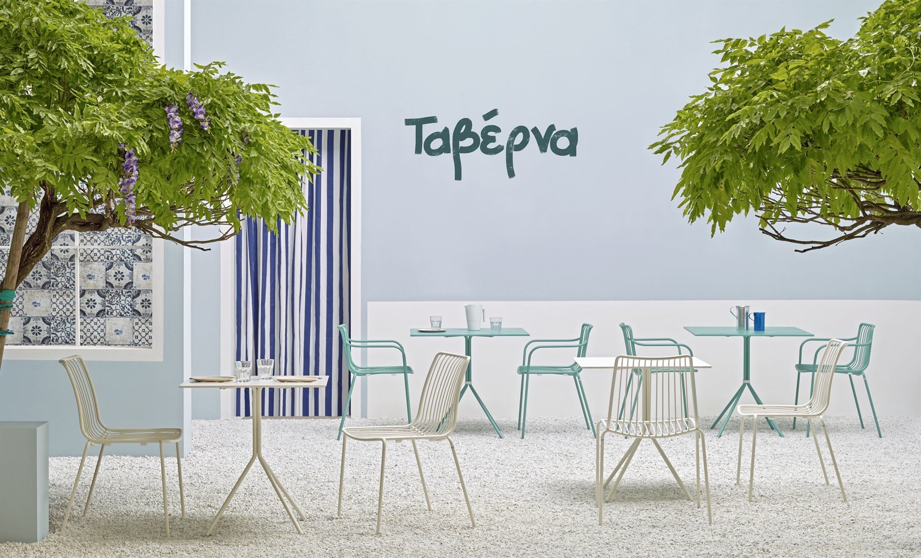Nolita 3651 - stalen terrasstoel, kantine stoel