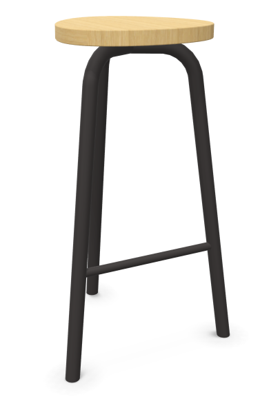 Pully oak stool