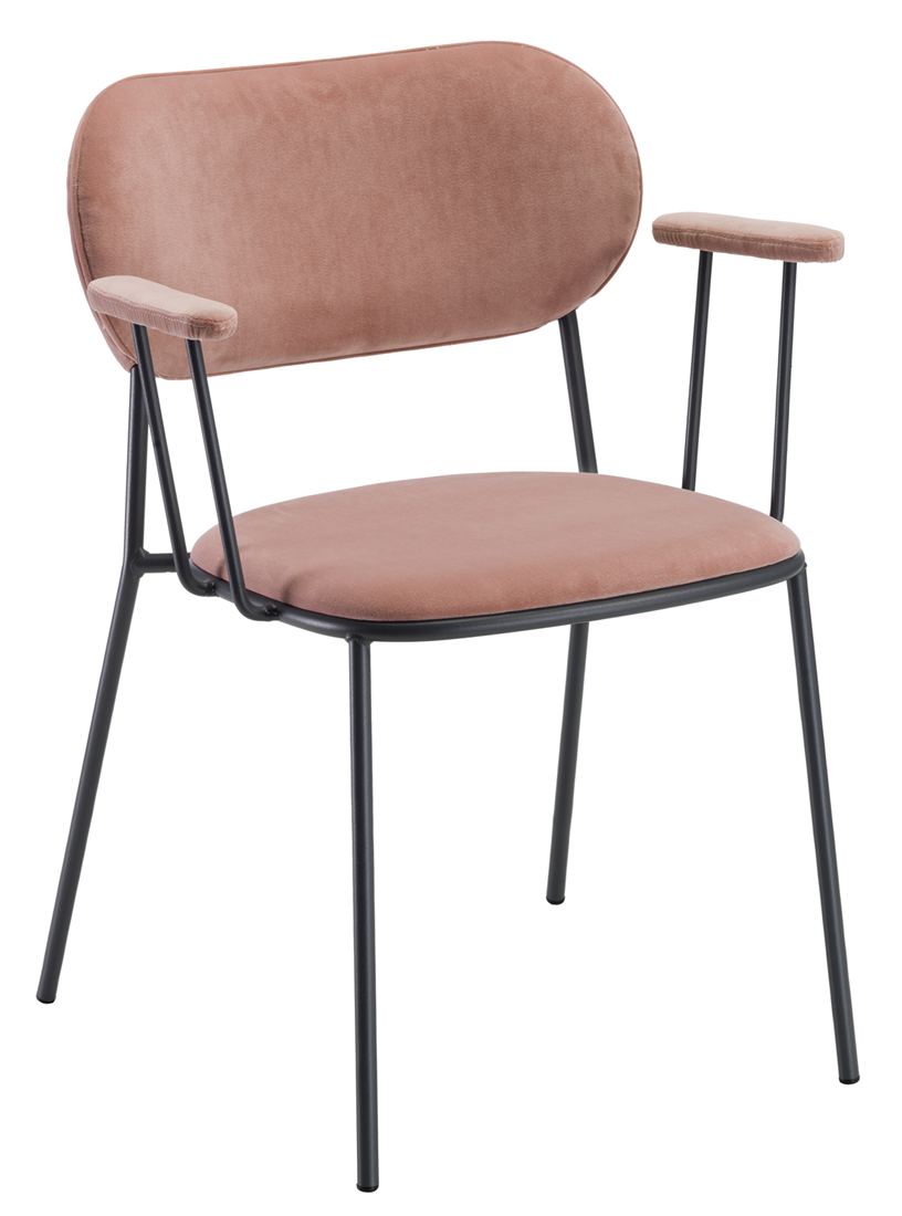 Hailey/Nuta full armstoel - Gestoffeerde stoel met vierpoot frame en armleggers