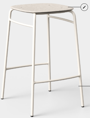 Twist Wooden Counter Stool