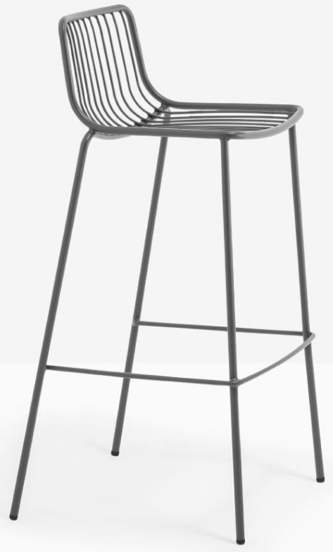 Nolita kruk - stapelbare metalen outdoor kruk in 2 zithoogtes