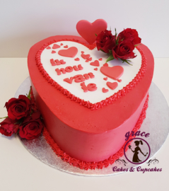 Valentijns hart taart