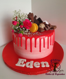 cakes with fresh flowers