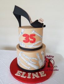 High heel theme cake