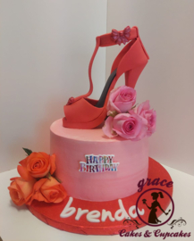 High heel theme cake