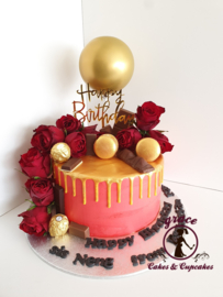 cakes with fresh flowers