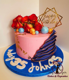husband and wife bday cake