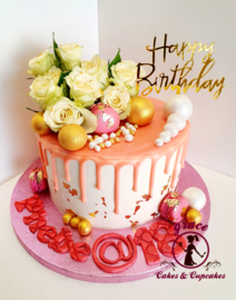 cakes with fresh flowers