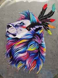 Colourfull lion
