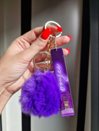 Clip fluffy purple