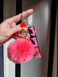 Clip fluffy pink