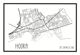 Kaart Hoorn plattegrond