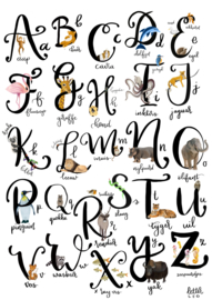 Dieren alfabet poster