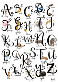 Dieren alfabet poster