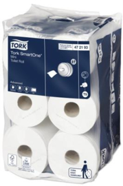 Tork SmartOne Mini Toilet Roll 13,4x18cm 2L 620v wit T9
