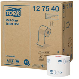 Tork Mid-Size Toilet Roll 1L Mix Recycled 10cm/135m T6