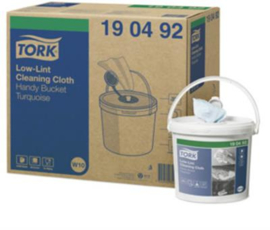 Tork Low-Lint Cloth Handy Bucket 16,5x30cm/60m turquoise W10
