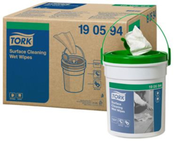 Tork Surface Cleaning Wet Wipes Handy Bucket 27x27cm/15m wit W14 (4x1st)