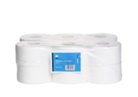 Toiletpapier Mini Jumbo 2L  - 150m - wit - 12 stuks/pak