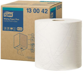Tork Wiping Paper Plus Combi Roll 23,5x34cm/255m wit W1/W2/W3 (2x1st)
