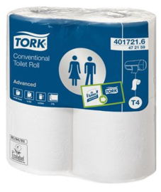 Tork Conventional Toilet Roll 9,6x12,5cm 2L 198v wit T4