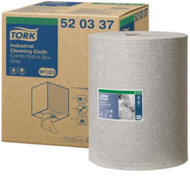 Tork Industrial Cloth Combi Roll in Box 32x38cm/148m grijs W1/W2/W3
