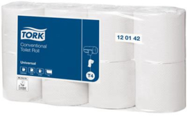 Tork Conventional Toilet Roll 10x14cm 1L 400v wit T4