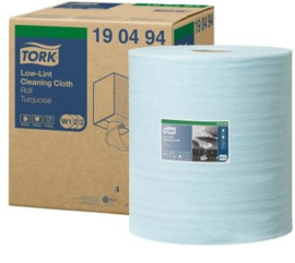 Tork Low-Lint Cloth Combi Roll 28x36cm/180m turquoise W1/W2/W3