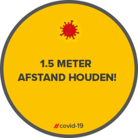 Vloersticker '1,5m Afstand Houden' 40cm