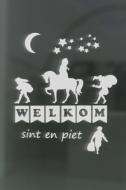 Raamsticker Sint 'Welkom Sint en Piet'