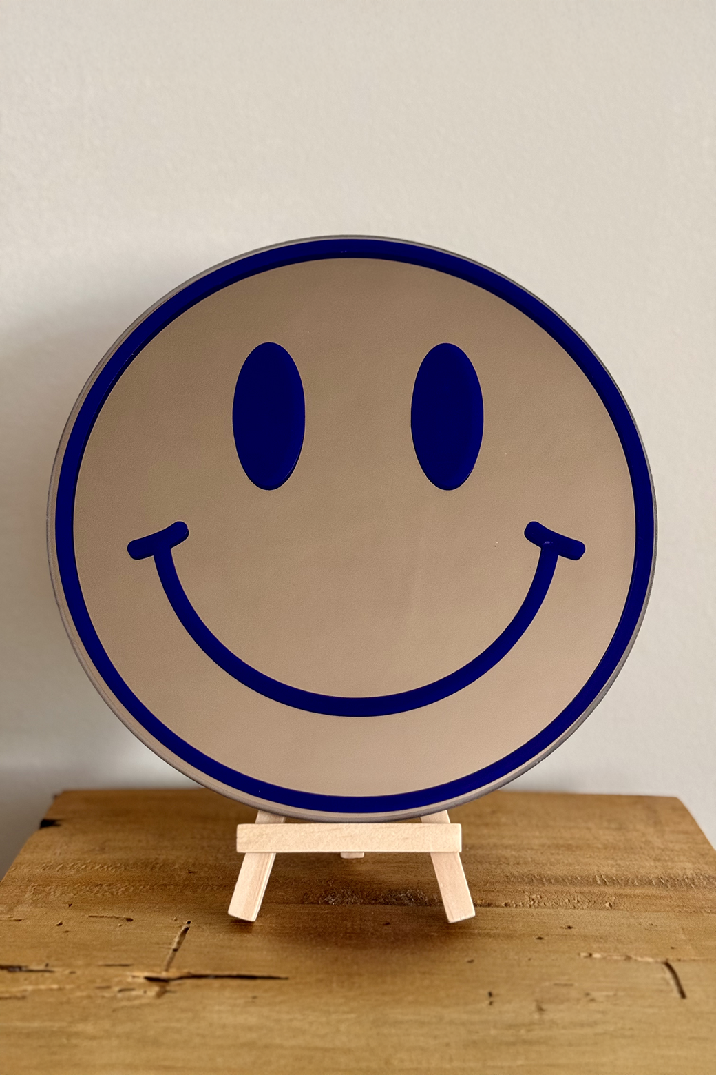 Spiegel Smiley blauw