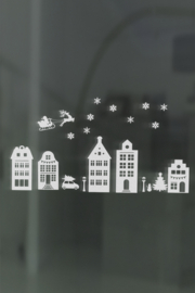 Raamsticker Kerst met huisjes