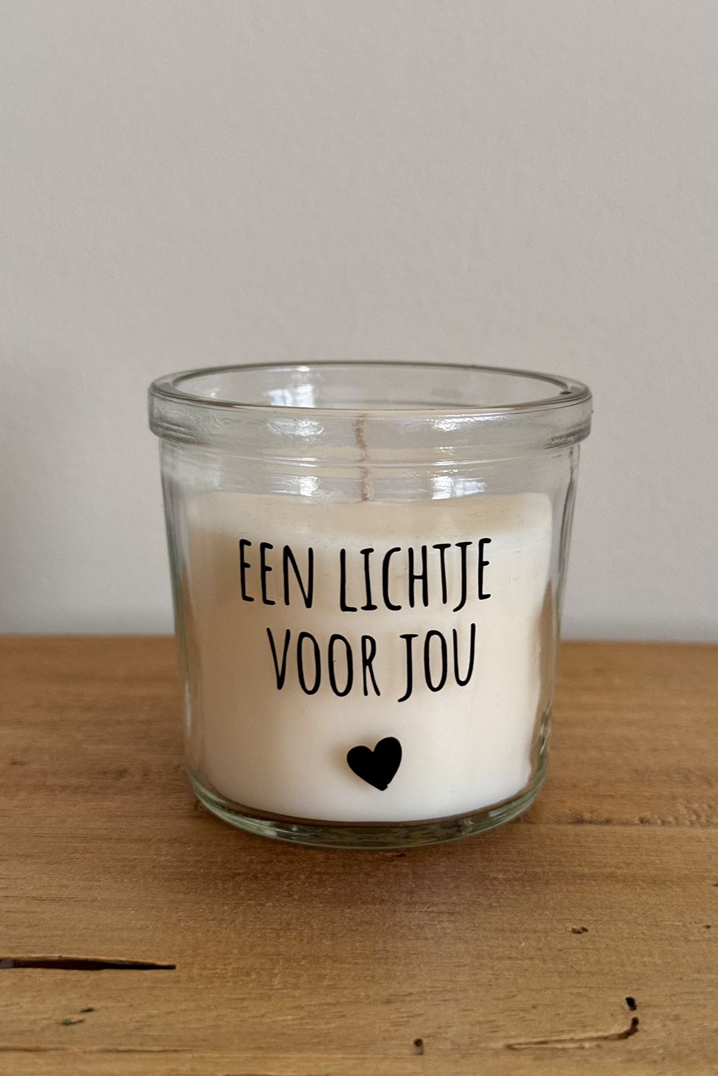 Geurkaars Vanille 'Een lichtje voor jou'