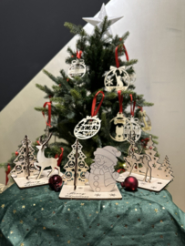 Creatieve houten kerstkaart