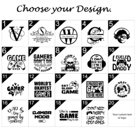 Controller houder voor 2 controllers. Kies je eigen kleur en  logo of tekst
