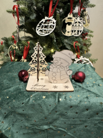 Creatieve houten kerstkaart