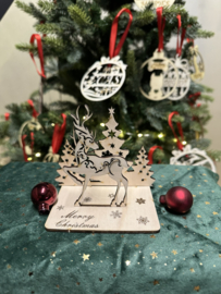Creatieve houten kerstkaart
