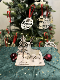 Creatieve houten kerstkaart