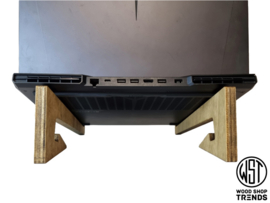 Houten laptop steunen.