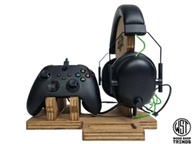 Personaliseerbare houder: logo & kleur - headset & controller en ipod stand