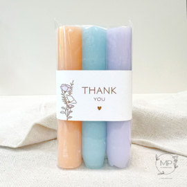 Candles 'Thank you' bright