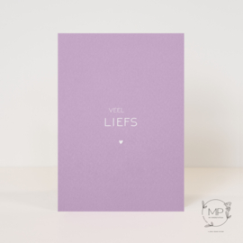 Postcard 'Veel liefs' / 5 pieces