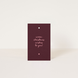 Label Warm Christmas wishes to you! / 5 pieces