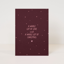 Postcard A whole lot of love and a whole lot of Christmas / 5 pieces