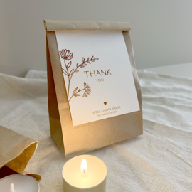 Waxinelichtjes Thank you | 2 pieces