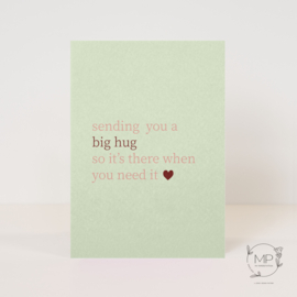 Postcard ‘big hug’ / 5 pieces