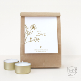 Waxinelichtjes With love | 2 pieces