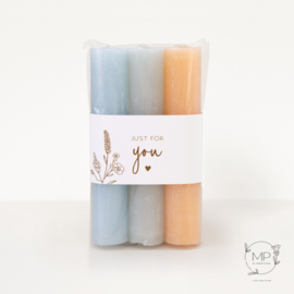 Candles 'Just for you' bright